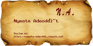 Nyeste Adeodát névjegykártya